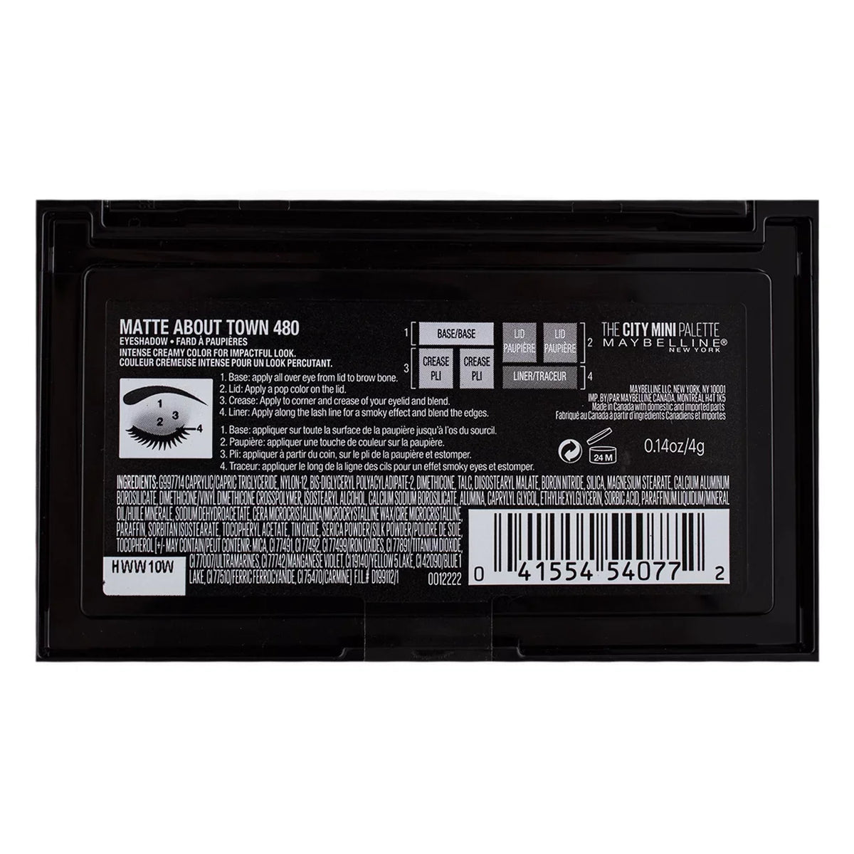 The About of Maybelline oz (Pack Town Eyeshadow 3) Mini 0.14 Matte Makeup, Palette City
