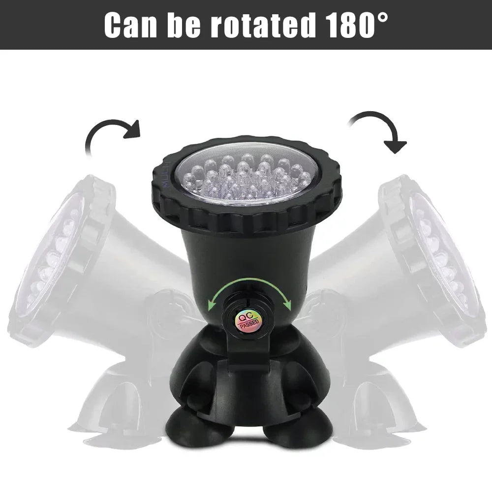 IP68 RGB Pool Swimming Lights,DFITO Lights 36 Remote Pool LED Underwater Spot IR lights 4 Fountain + Pond