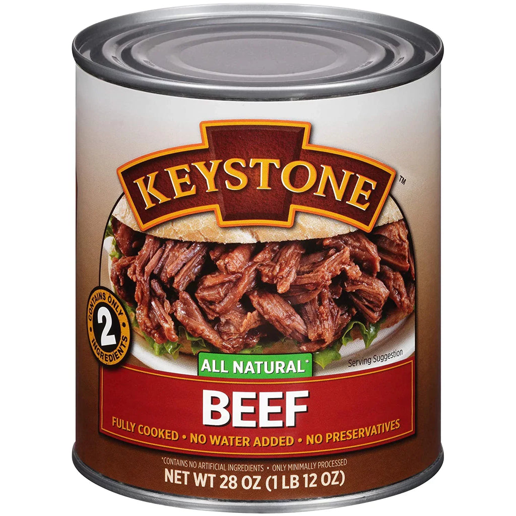 Canned Beef Life (12 Food Pack) Keystone Meats Camping ✅ Emergency Natural 28 ✅ Long Shelf Ounce All Cans