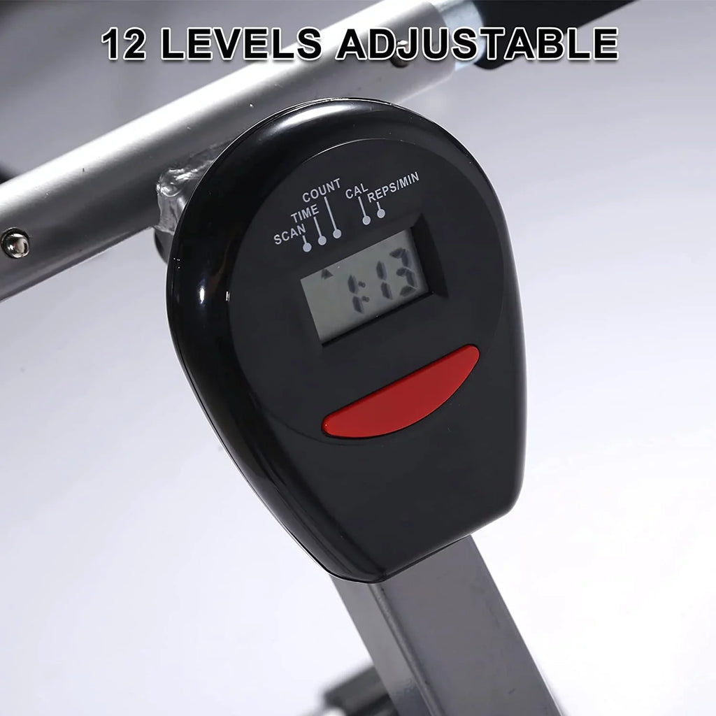 Machine YSSOA Rowing Maximum of Monitor Ergometer, Fitness Digital and 260 Load, lbs Black Rower