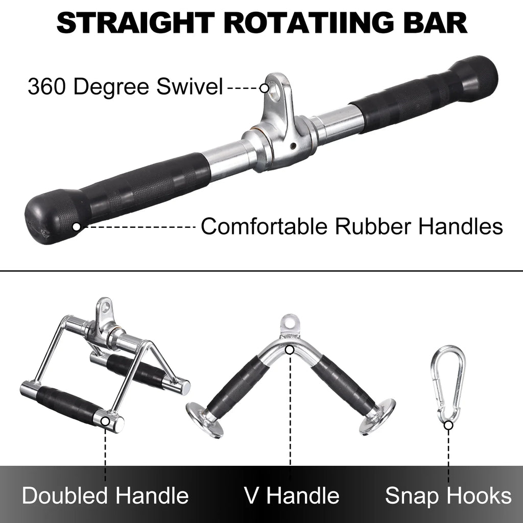 Gym Tricep for Silver Down Cable Machine Accessories, Attachment Press