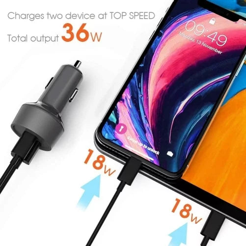 '- PD USB RedMagic Quick 8T 7T, Pro, Type-C Pro, 6T, Charger 3S, Car McLaren, OnePlus Power 5S 3 for Plus 2-Port Red Socket Plug-in Adapter Magic 5T, J3N / 36W 5G 6, 7 8, Cable DC Nubia