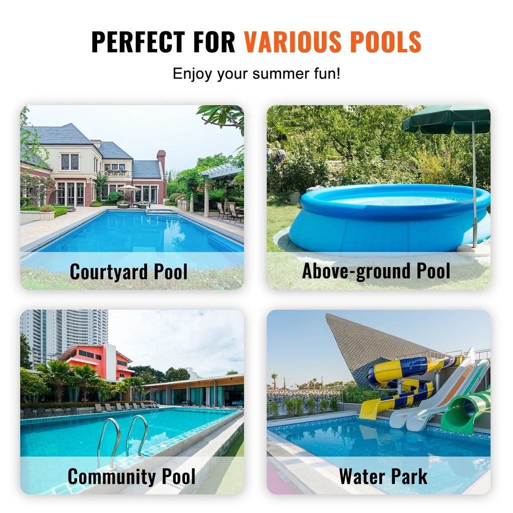 12" 1/2HP Flow Swimming Pool Valve Filter 3000GPH Ground with Pump 6-Way Sand SKYSHALO Above