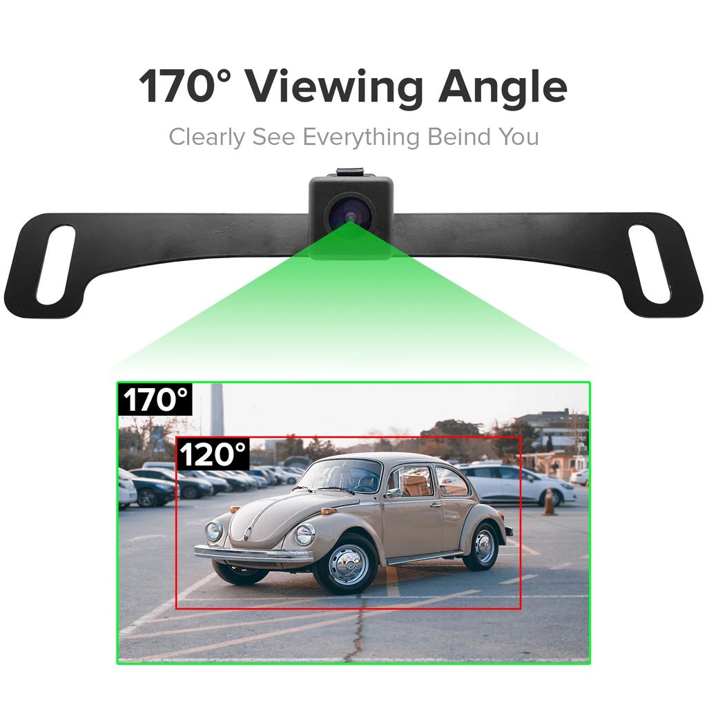 Car with 4.3” Screen Fit - + Camera Tailgaters View for 170° Moistureproof Universal Mirror Enhanced Backup Kit Rear Safety Master