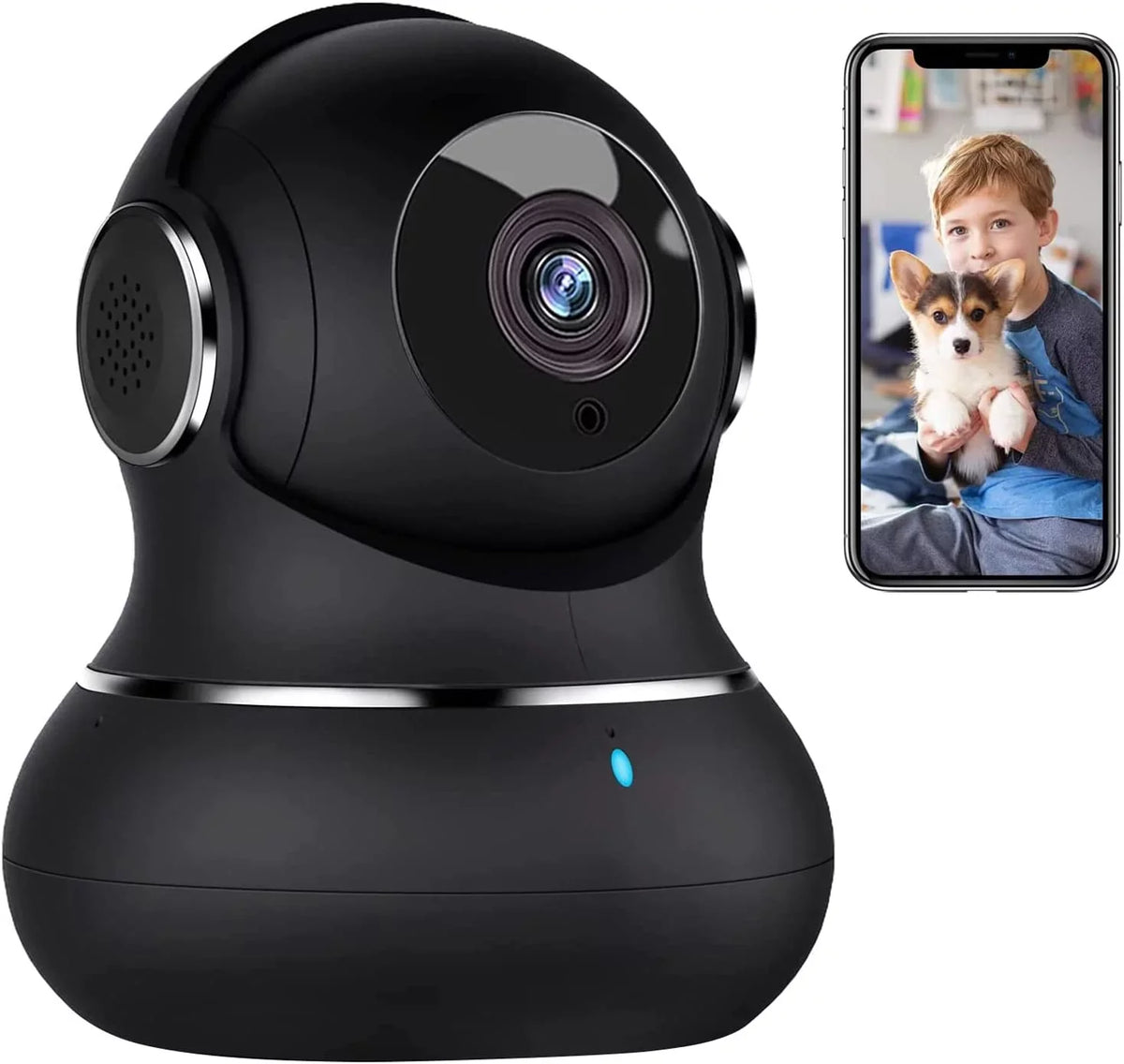 Litokam Indoor 360 Indoor for Security Motion Pet Home 2K Camera Detection, Camera, Cameras Pan/Tilt with Security