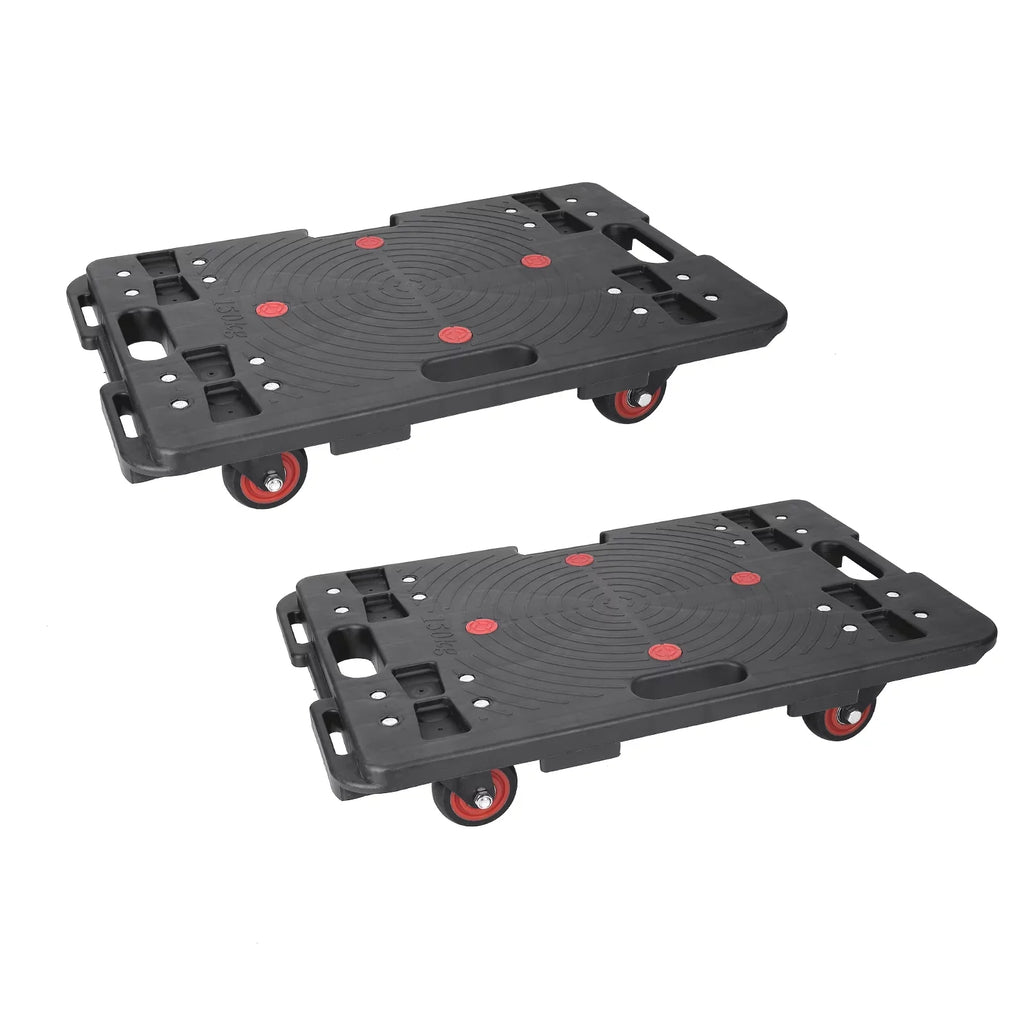 Rotate Portable Cart Homhougo—2PCS Capacity Trolley 4 Transport Travel Luggage 330 Truck Home Wheels Folding Office Lbs for 2pcs Black Hand