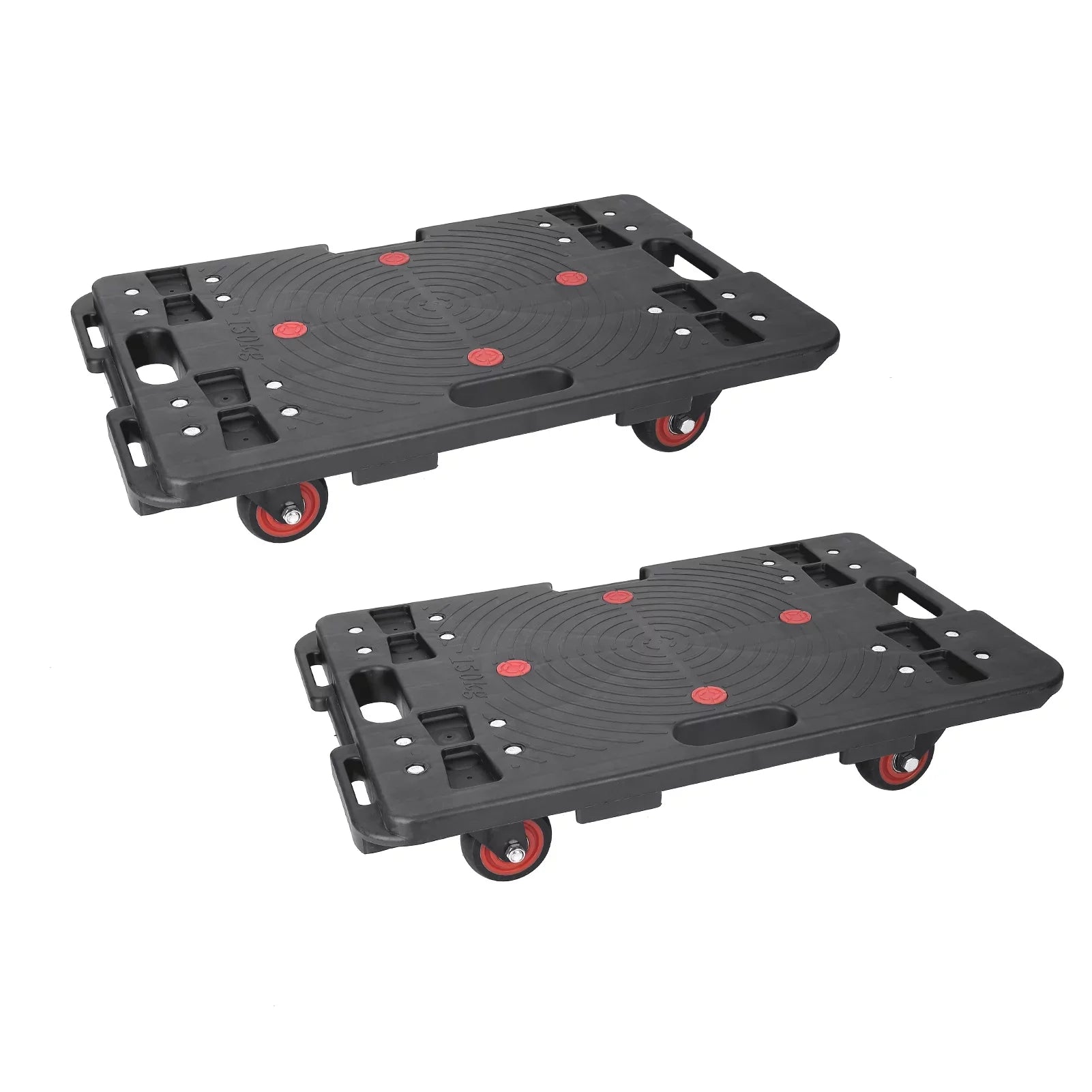 Rotate Portable Cart Homhougo—2PCS Capacity Trolley 4 Transport Travel Luggage 330 Truck Home Wheels Folding Office Lbs for 2pcs Black Hand