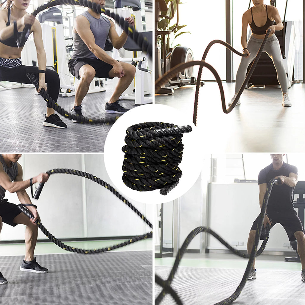 Strength Conditioning Rope: Training Cardio, Gym Undulation 1.5'' Heavy Training, Length, width Training Weight Battle Polydac Cross 49.2ft & & Ropes Heavy -