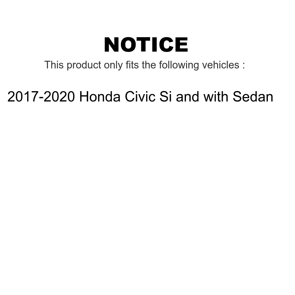 Auto Civic Rotors Honda Coated And - 2017-2020 Brake Si with Front Kit Slotted Pads -100024 Ceramic Drilled Transit For Sedan Disc