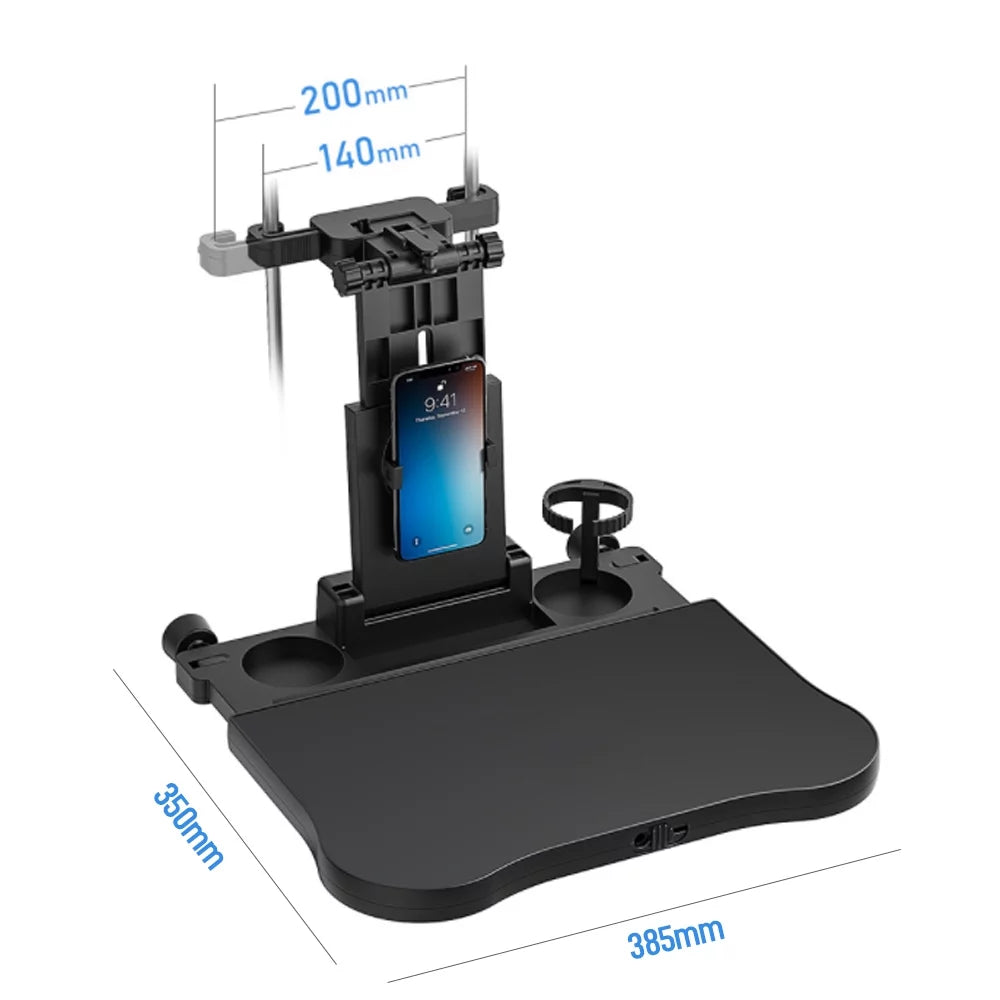 Food Foldable Phone with Writing, Adjustable Seat Back Car Table Seat Working, and Black Apexeon Tray Eating， Holder, for