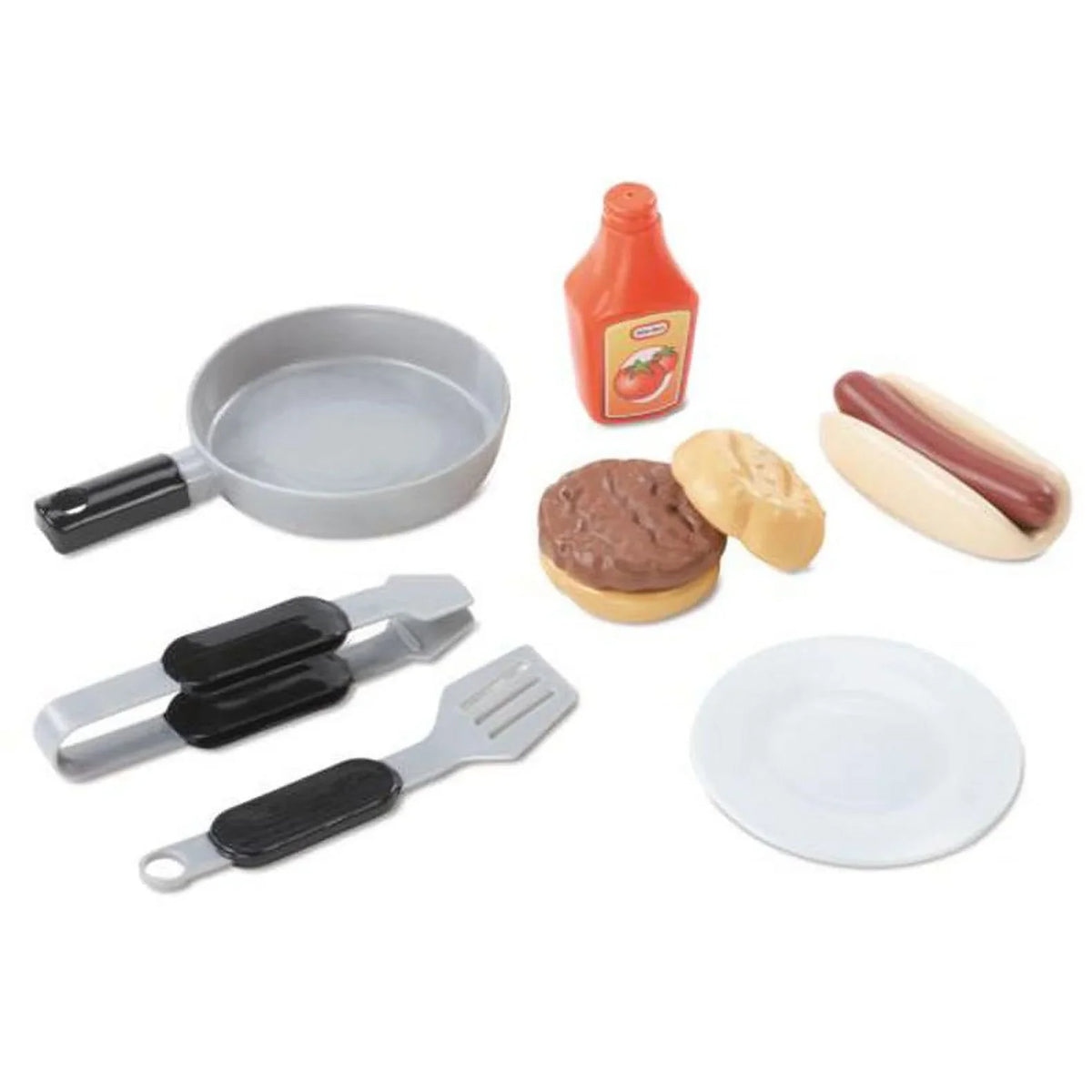For 3 Kitchen Toddlers 'n Grow Tikes 4+ Kids BBQ 8-Piece Little Toys Playset, Ages Pretend Boys 2 Gray, Girls Grill Play Cook