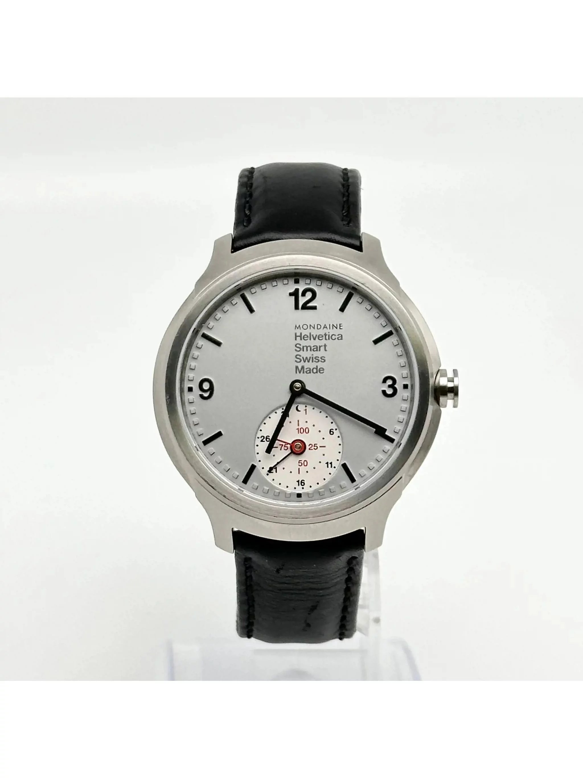 Dial Silver Mens Edition MH1.B2S80. Helvetica 1 Limited SmartWatch Mondaine
