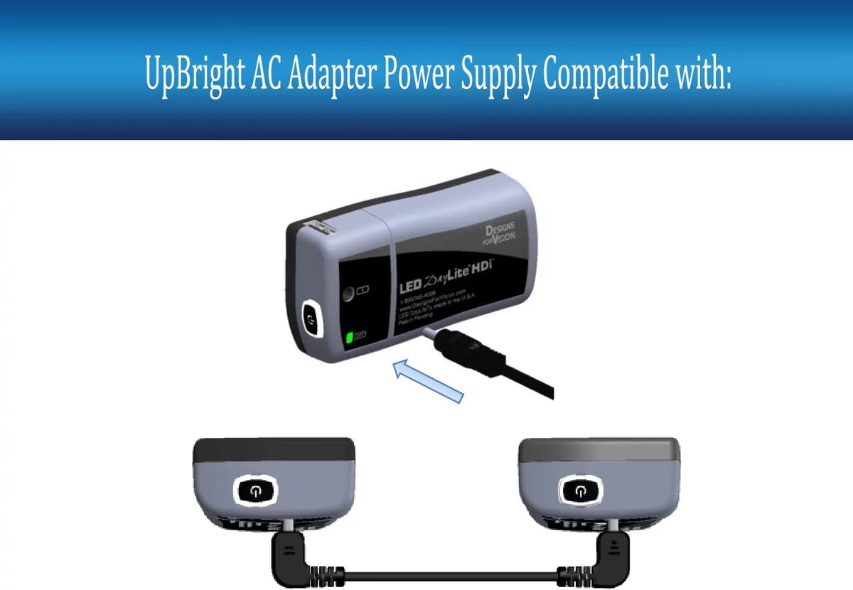 with Power 8.4V 7.4V AC DC DayLite Adapter Day LED Cell-Con Compatible 4912-0000-2019 Li-Ion Designs DVI-LEDSR 7.4VDC DVI-LEDSC 2240 Vision Cord Lite UpBright DVI-LEDDC HDI Charger for Battery Supply