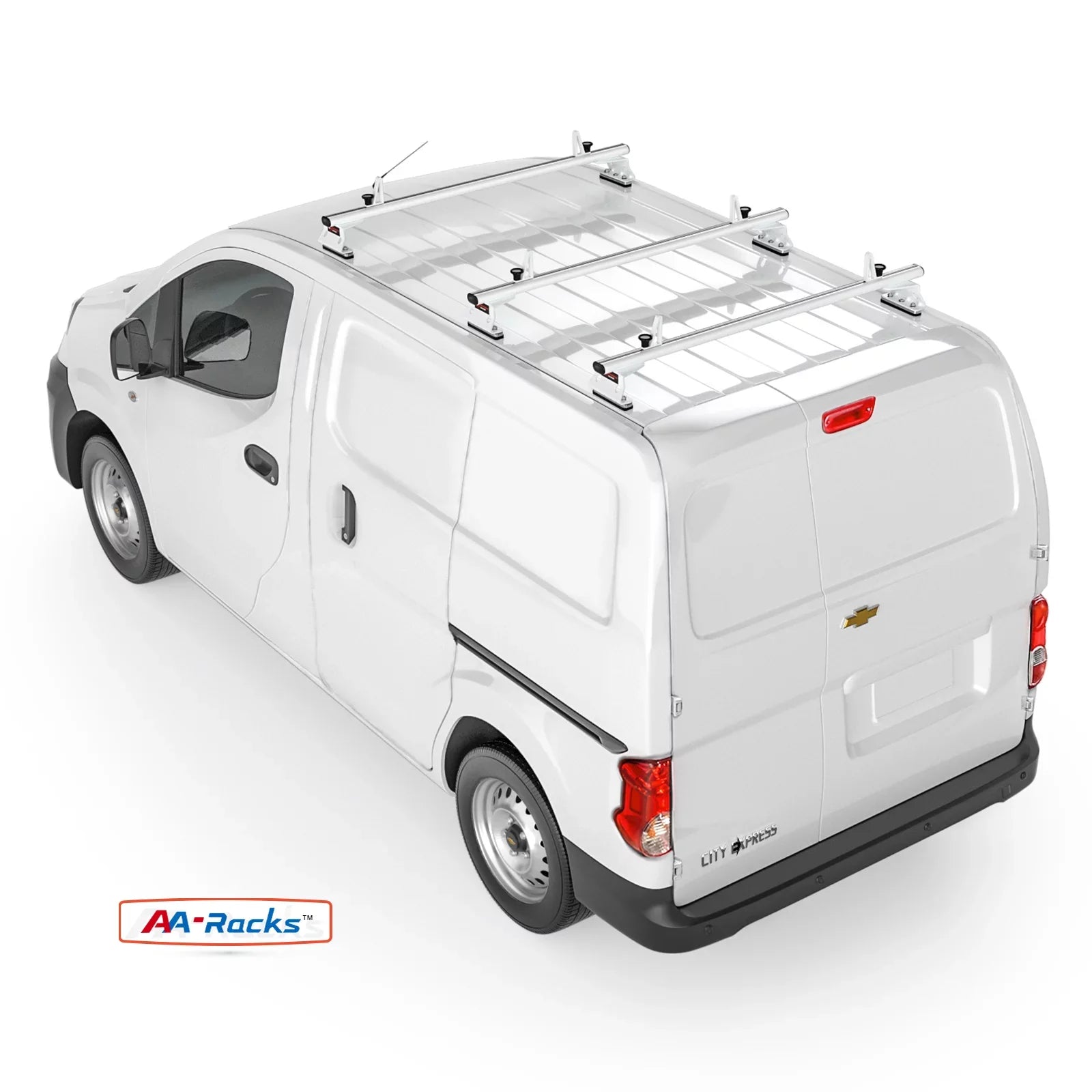 50'' Roof Rack Model AX312 Connect/ 2014-On Fits City Express, -Racks Cross Van - Transit for NV200/ White 2013-2017 3 Aluminum 2013-On Bar Bars