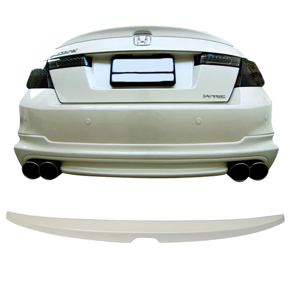 Trunk Ikon Compatible Factory Motorsports #NH603P Spoiler Diamond with Pearl White 08-12 Accord OE Painted