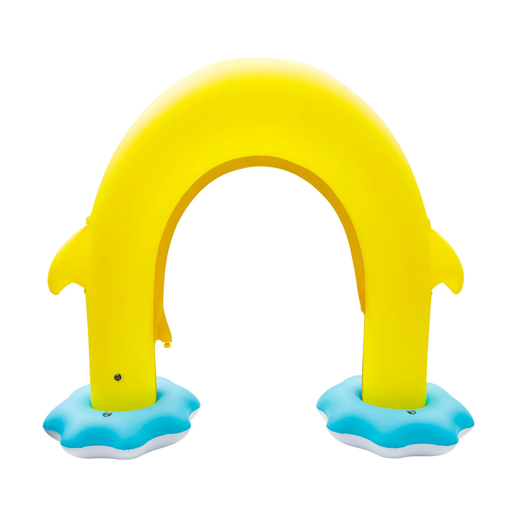 Rainbow 5ft Shark Baby Pinkfong Inflatable Sprinkler (Ages Backyard 2+) Arch, Moisture Summer Fun