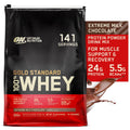 Optimum Chocolate, 10 Whey Nutrition, Standard Gold Extreme 100% 141 Protein lb, Powder, Milk Servings