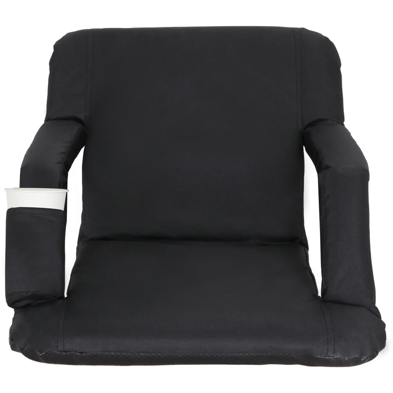 Chair for Black Portable Bleacher ZenSports Seat Reclining 6 2PCS Stadium Positions