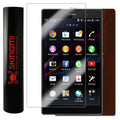 Xperia Skin Dark Tablet Screen Skinomi Wood for Protector Compact Sony & Z3