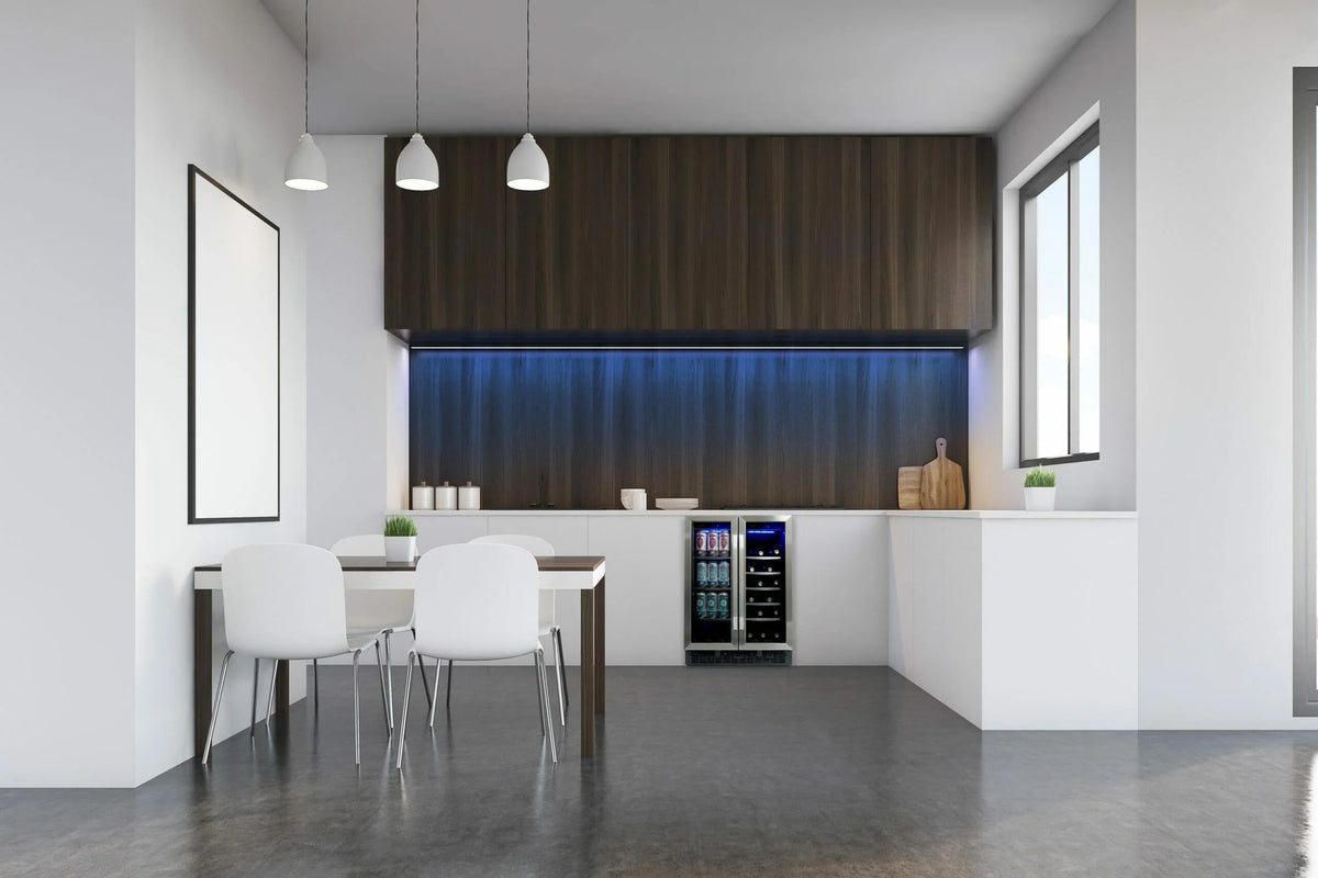 Center Beverage (SBC051D1BSS) Stainless Silhouette Steel 24-in Danby Emmental Door French