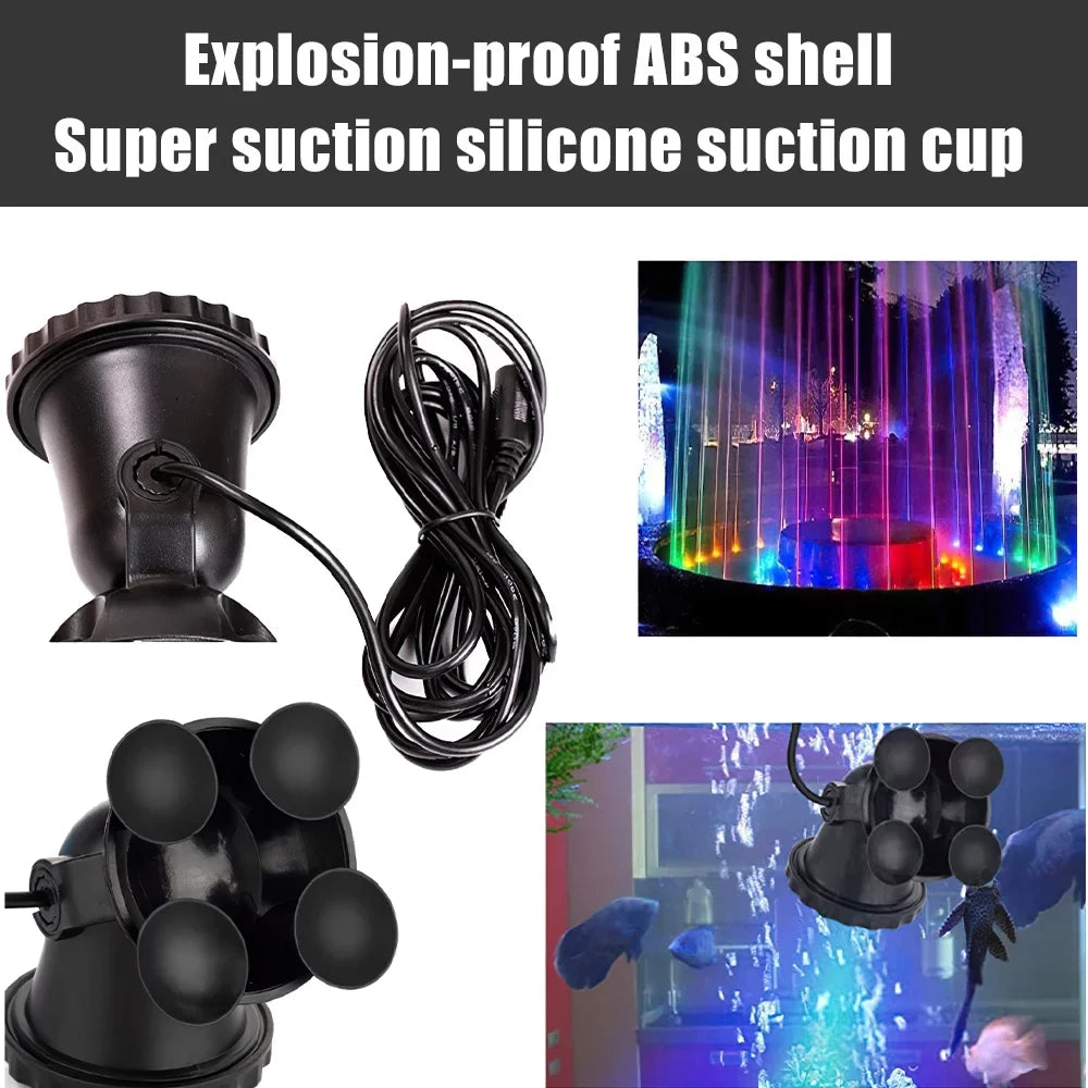 IP68 RGB Pool Swimming Lights,DFITO Lights 36 Remote Pool LED Underwater Spot IR lights 4 Fountain + Pond