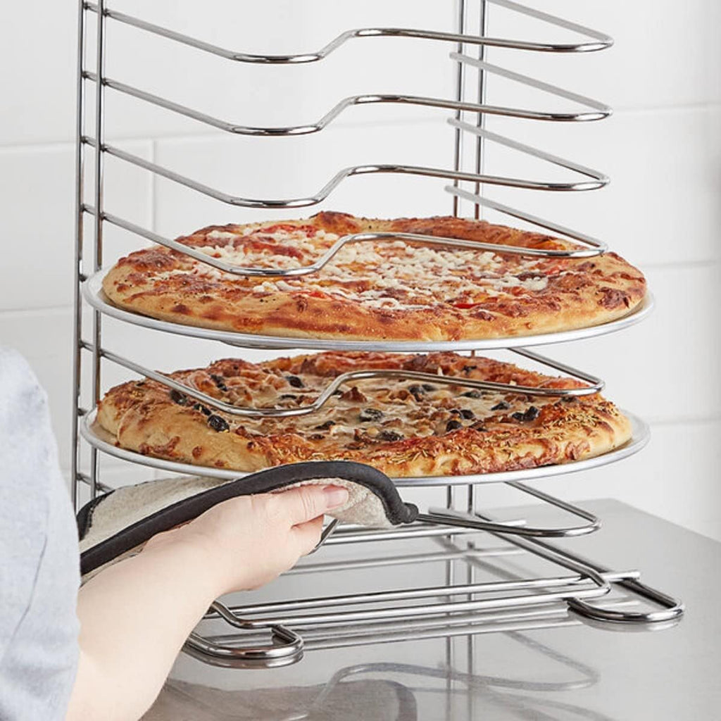 Pizza Kitchen TrueCraftware- Rim- of Tray Wide Pizza Aluminum Pan Tray 3 Pan Set Bakeware Pizzeria & Tray Home Round Pizza Tray 13” Round Baking Baking for Restaurants