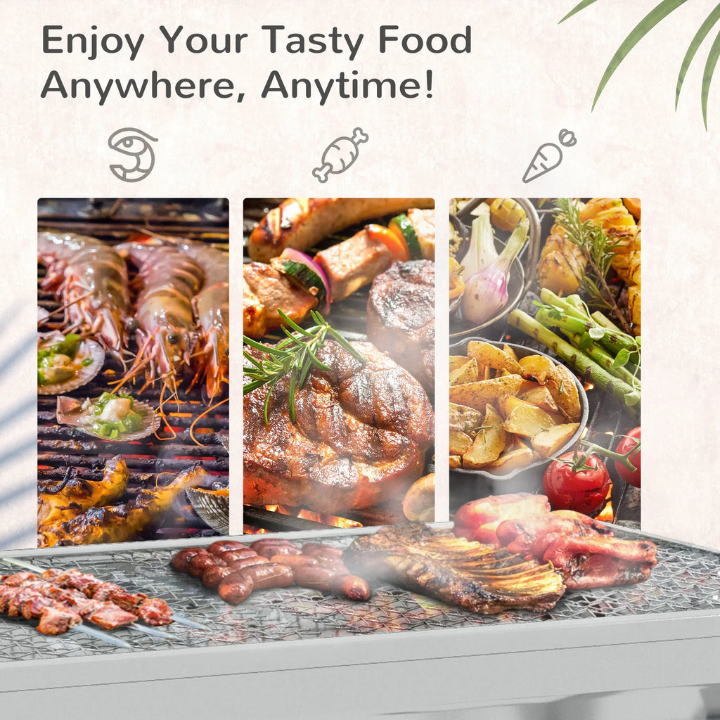Grill Charcoal Portable Rack for Steel Picnic,Party Folding Outdoor Grill Grill,Stainless