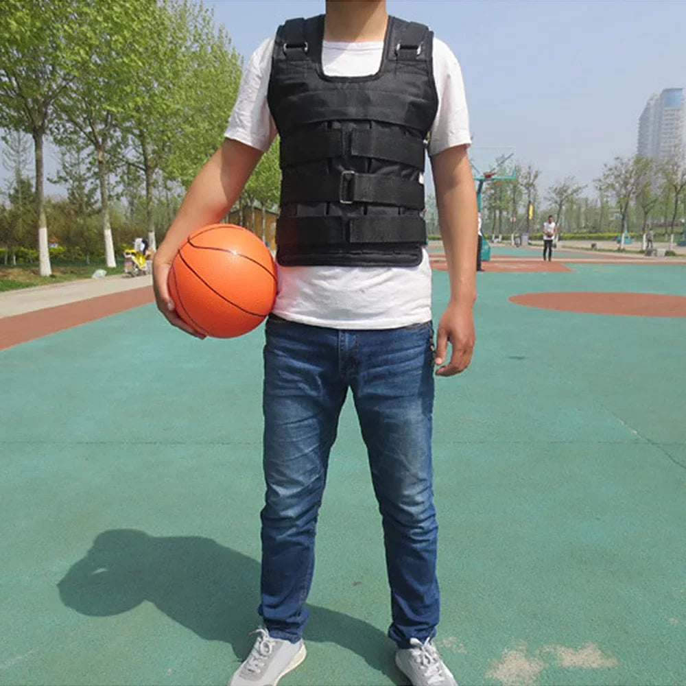 Training Vest Weight Tomfoto Jacket Weight Loading Loading Strength Cloth Oxford 50kg Adjustable Weighted Exercise Max (Empty)