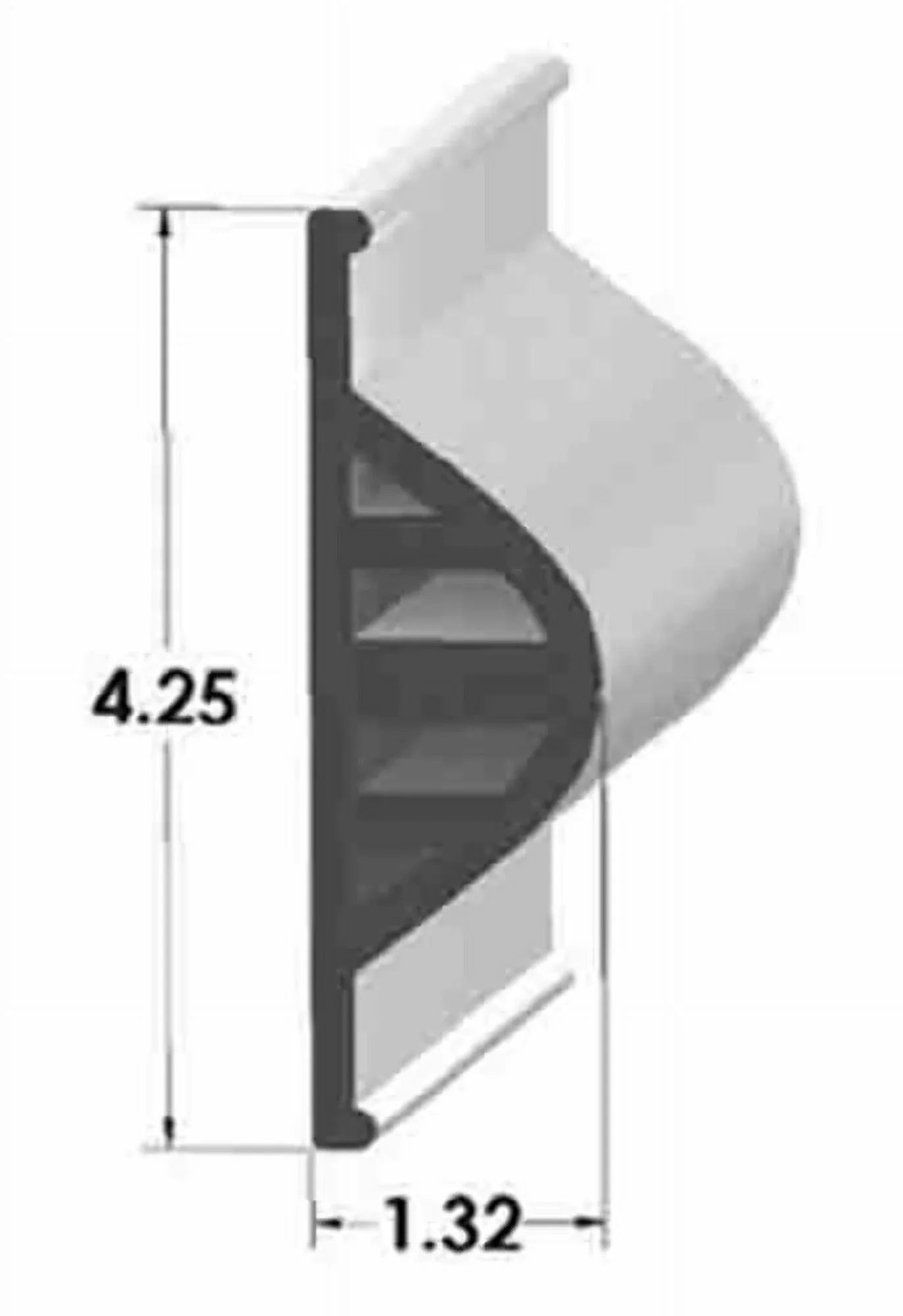 x Length Premium New Straight Pro Dock taylor 4.25" Side Black 10' 45989 Gard 1.32"