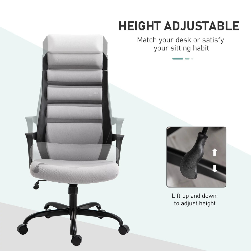 with lb. 26.75 Swivel Vinsetto Height, & Capacity, 275 Adjustable Chair Grey in Executive