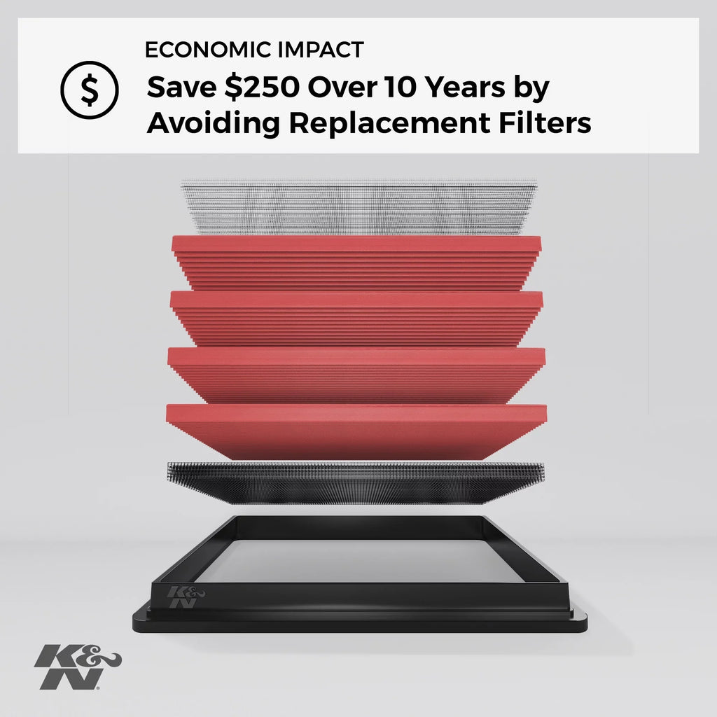 2013-2019 Chevy/Cadillac (Impala, Engine Performance, ), Filter: High Air Washable, K&N 33-2483 V6 Filter: Replacement Premium,