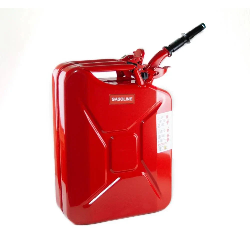 Authentic 20 Red USA Spout Can System, Liter JC0020RVS and Fuel Wavian NATO Jerry