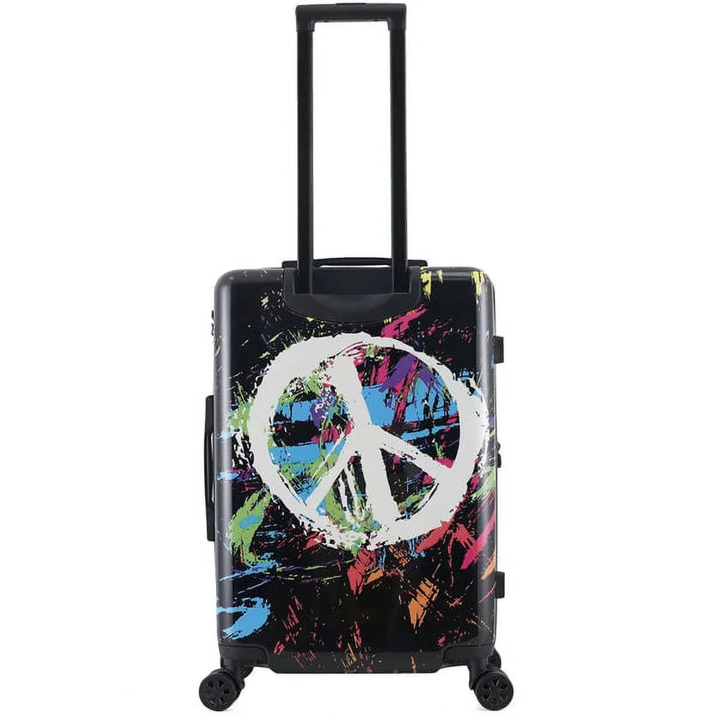 Italy TUCCI Art 24" Suitcase Luggage Spray Peace World In The