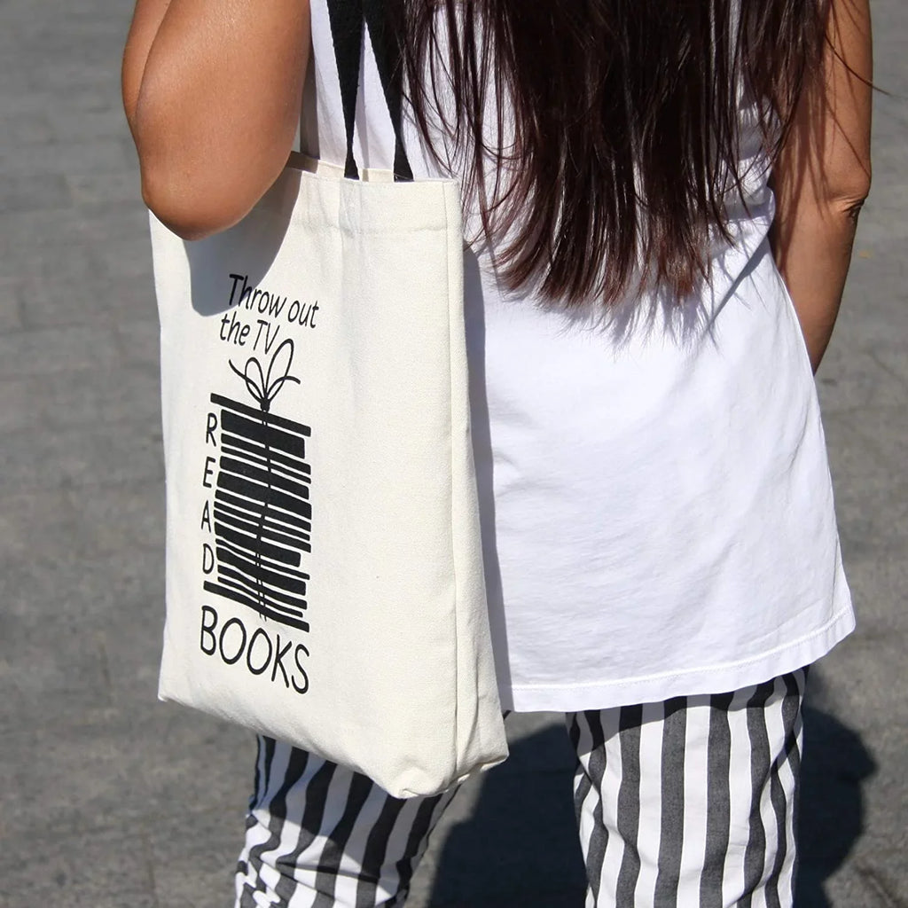 School, oz & Black Picnic Canvas Books Max Inner 12 Bag Multi-functional - Men, Tote Design Miller Durable Print An Cotton Bags With Canvas Pocket, Office, Women Reusable Fun Cute For For Handles 100%