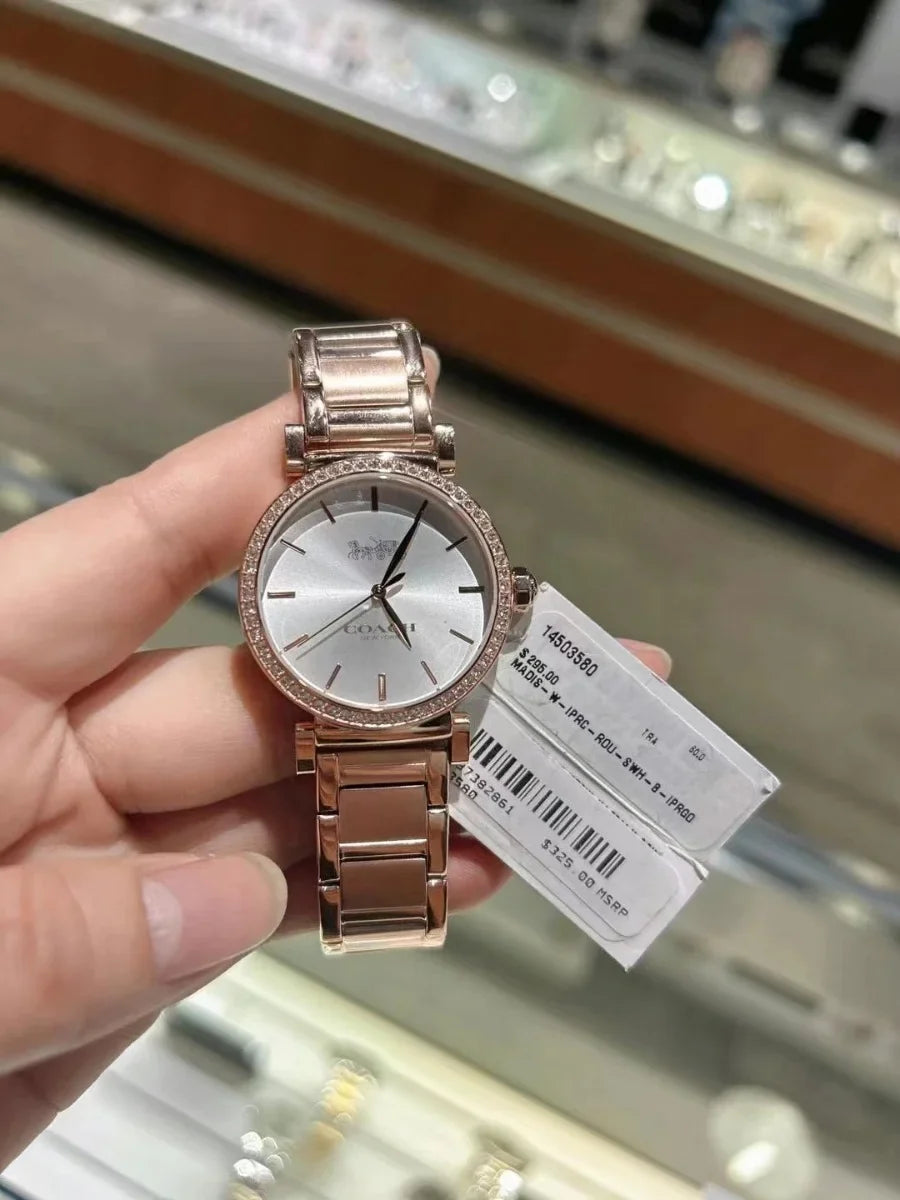 Rose Watch Coach Band Gold 14503580 Madison