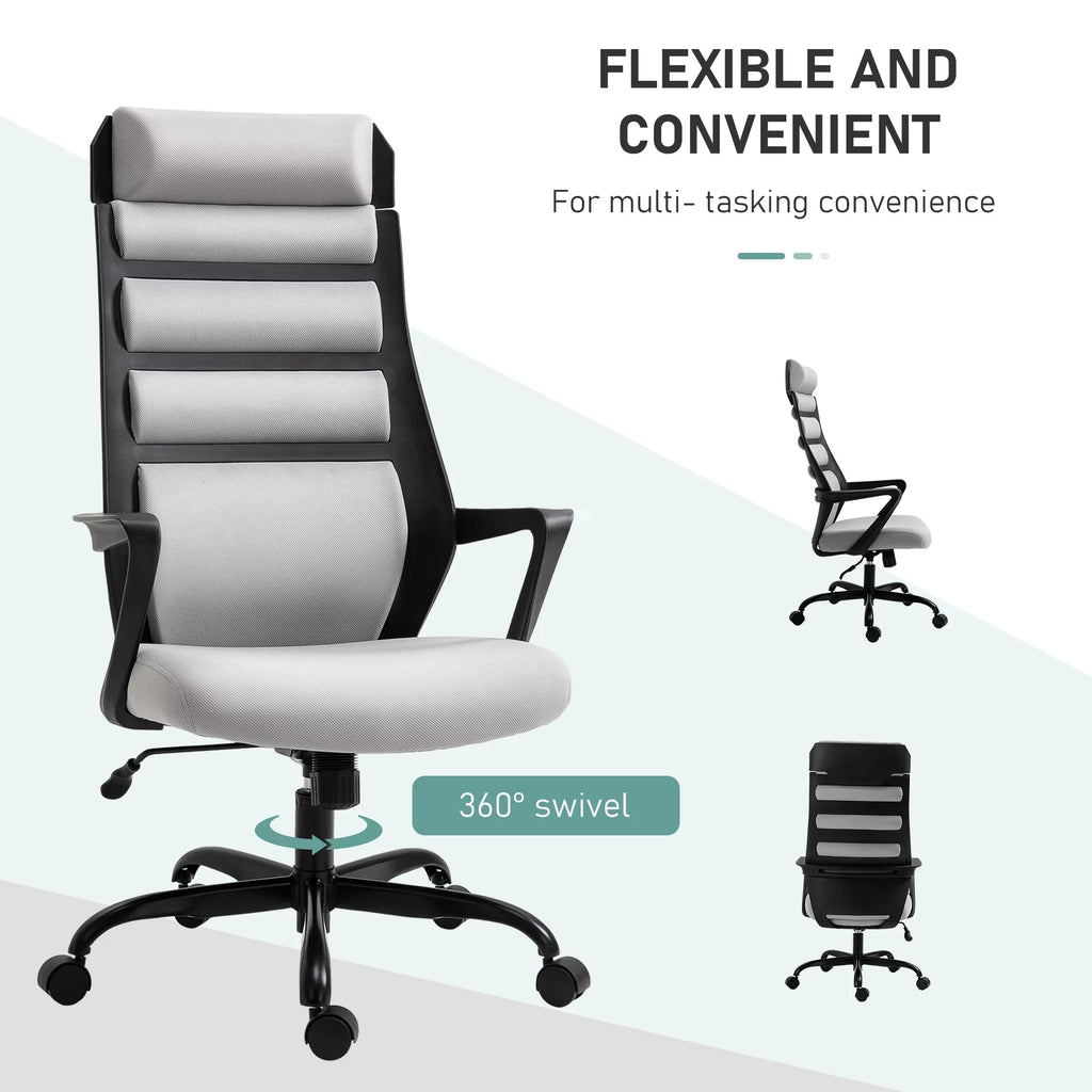 with lb. 26.75 Swivel Vinsetto Height, & Capacity, 275 Adjustable Chair Grey in Executive