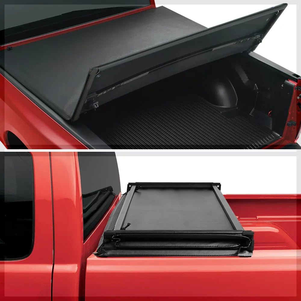 Soft Bed Top 5Ft select: FRONTIER Frontier Fits 2005-2019 Cover Tri-Fold NISSAN Truck Short Tonneau for 05-21 Fleetside