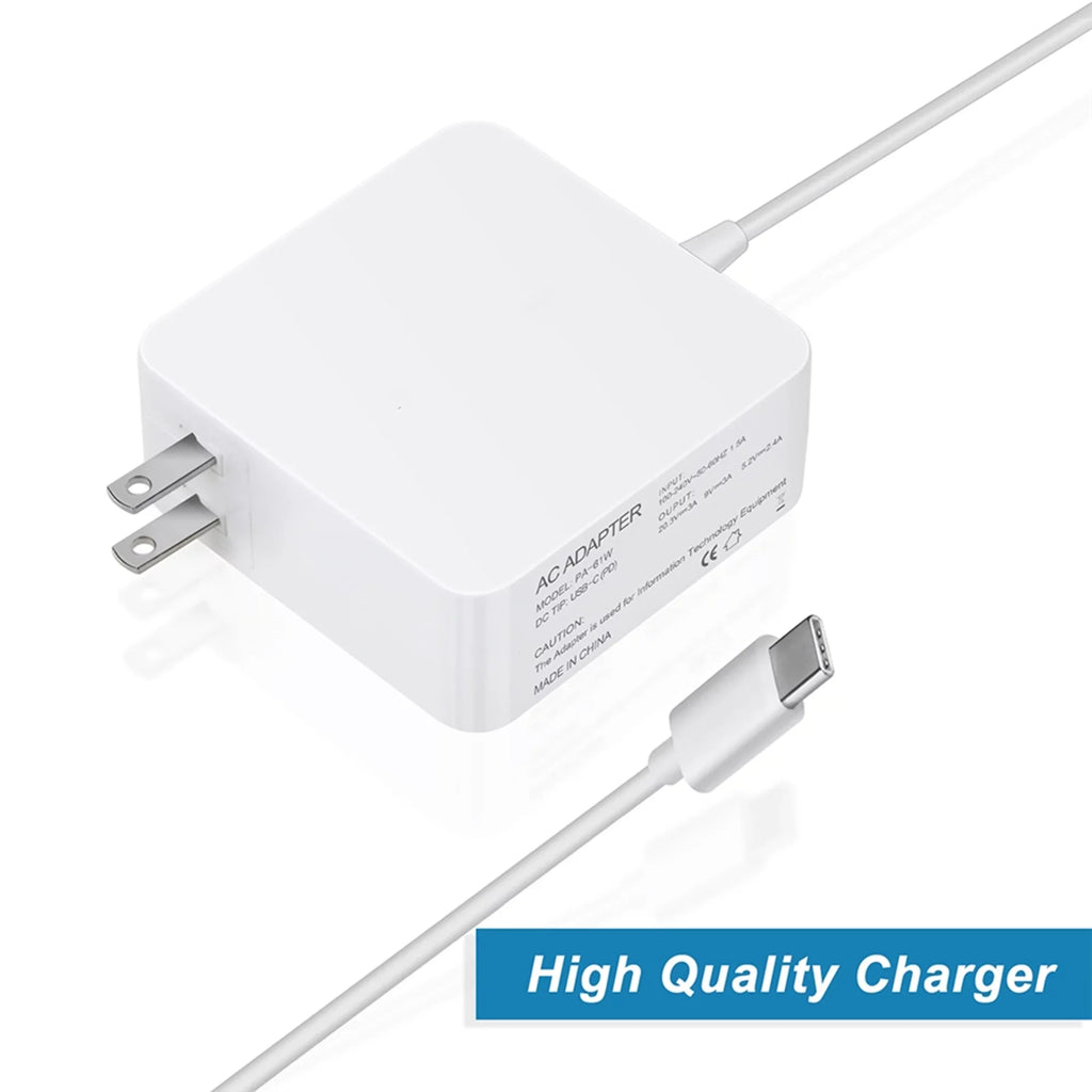 Charger 81QC Adapter Compatible Lenovo Chromebook White for Replacement 300e MTK 2nd KONKIN Gen Type-C AC BOO Type 65W
