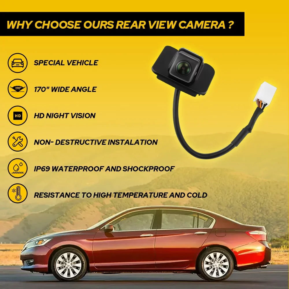For Accord Backup 2.4L Honda Rear 3.5L Fit Parking Camera View 2014-2017