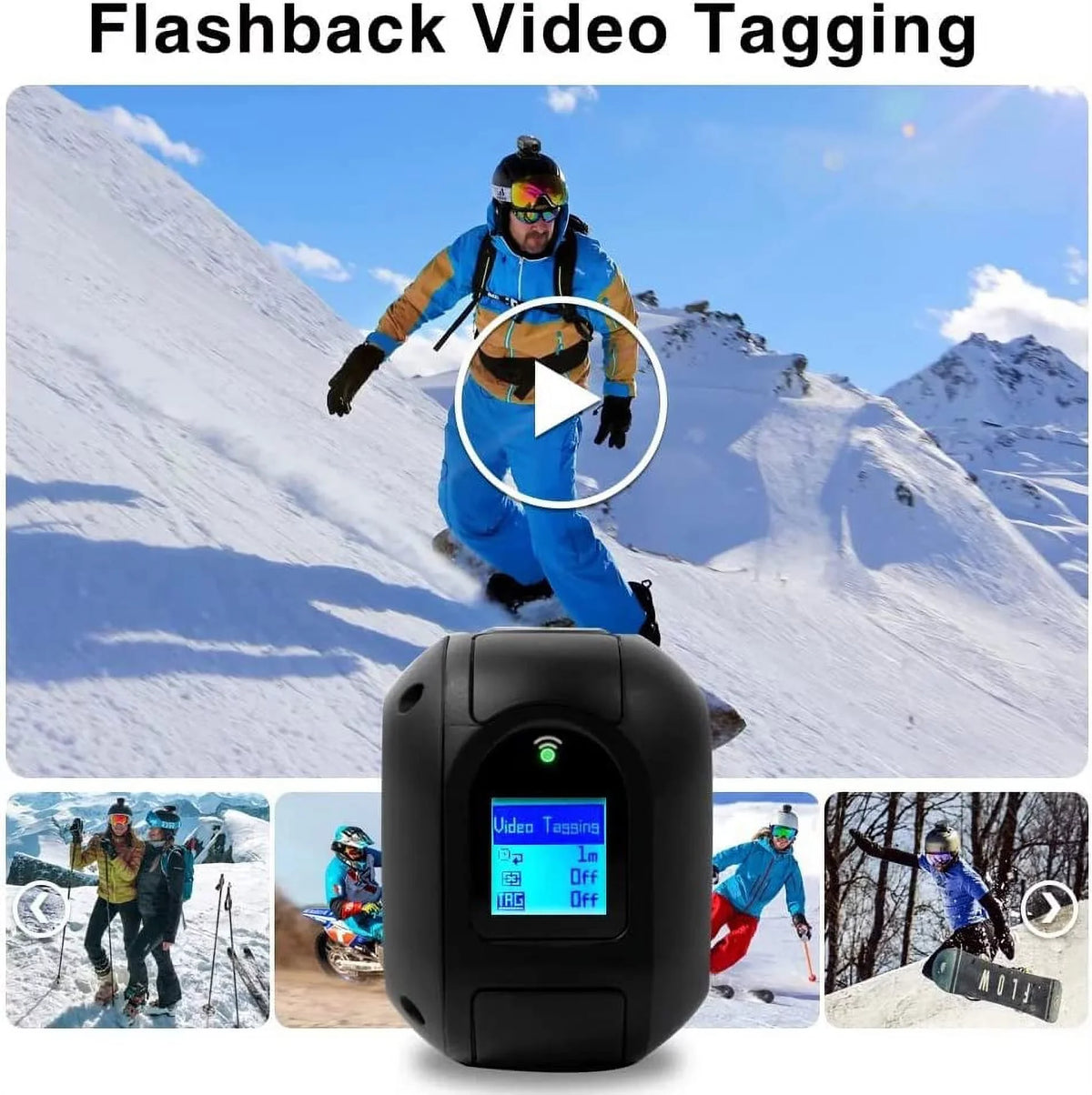 Image Life Hour Ghost Camera, 4 Angle Drift Pro Battery Waterproof Wide Action External 4K Camera XL Degree Stabilization Support Mic 140