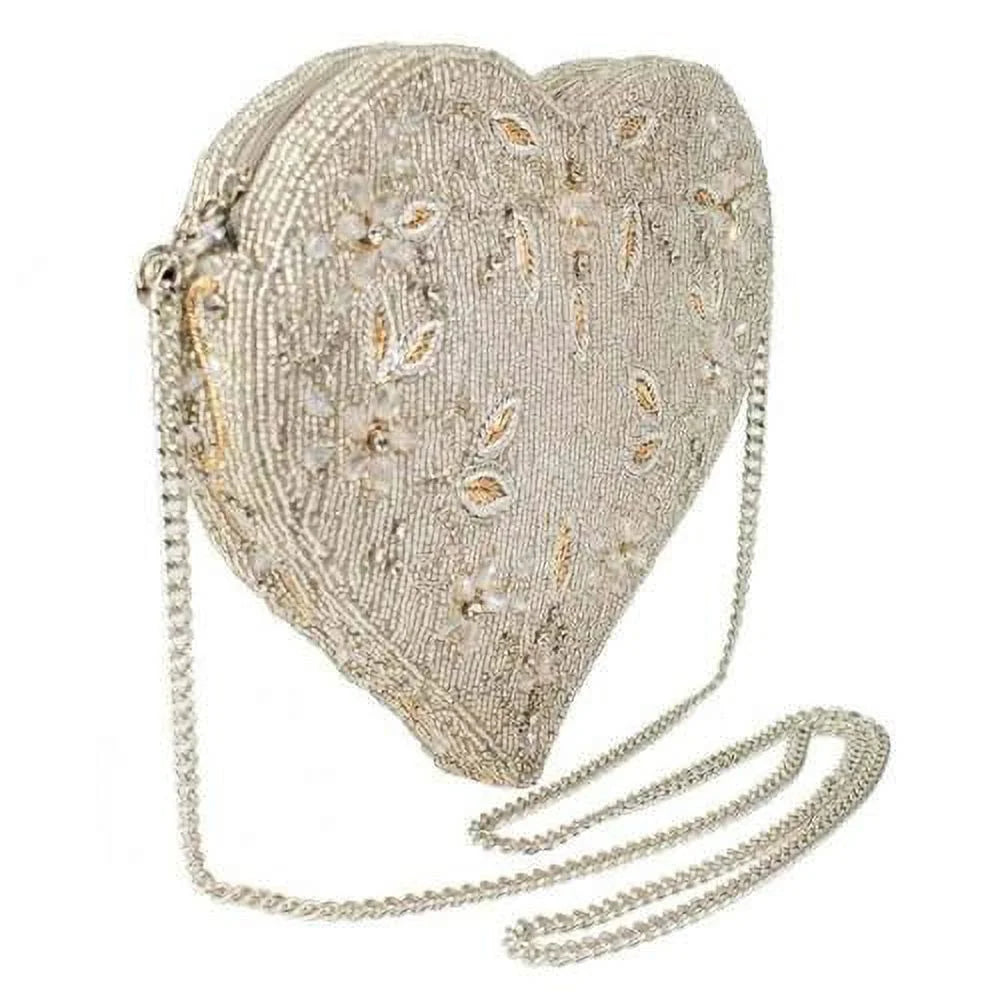 Handbag Love Silver Beaded Heart Frances Mary spring of Spark Crossbody