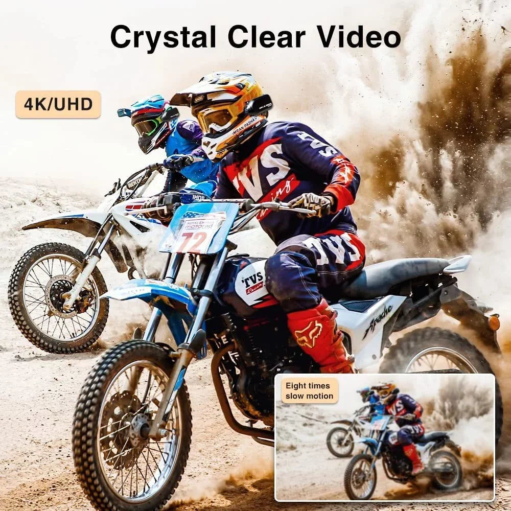 Image Life Hour Ghost Camera, 4 Angle Drift Pro Battery Waterproof Wide Action External 4K Camera XL Degree Stabilization Support Mic 140