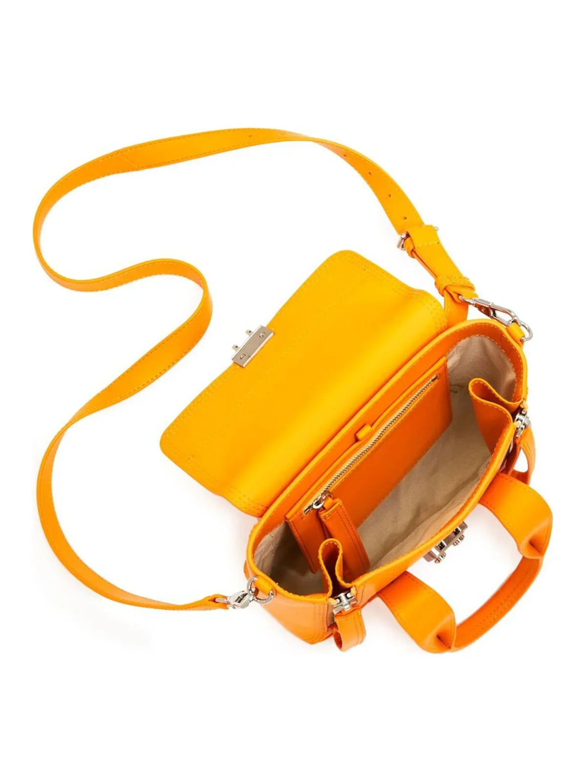 Zippered Strap Double LIM Adjustable Women's Band Orange Mini Crossbody 46 Pashli Satchel Handbag 3.1 Solid PHILLIP Flat