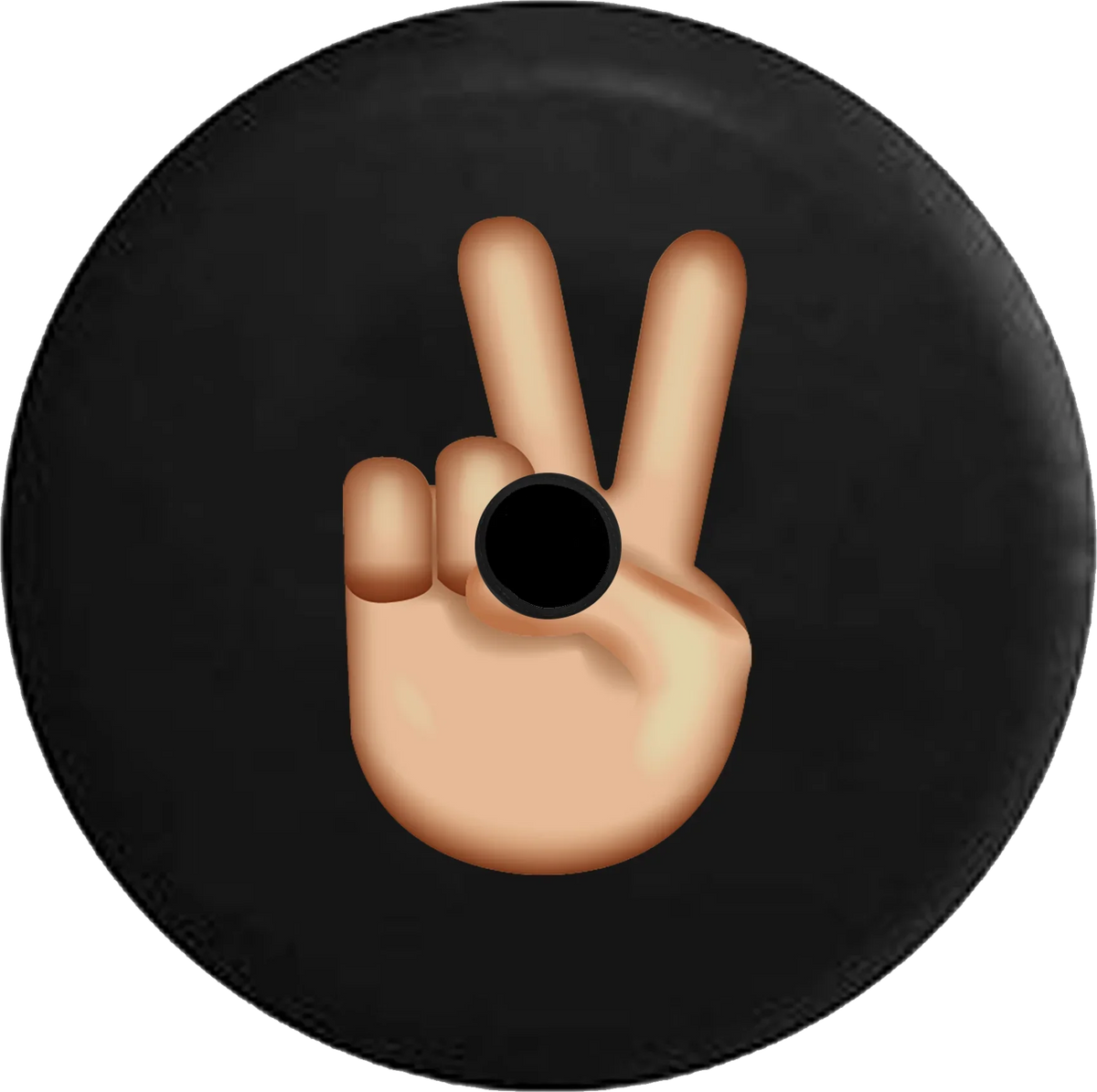 Sign Backup Emoji Wrangler Spare for Cover Camera 33 JL Tire Text Jeep RV Fingers Peace 2019 Inch 2018