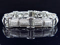 Pave 3D Genuine 10K Men's design Bracelet Gold Bar 15mm White Diamonds 5.5Ct