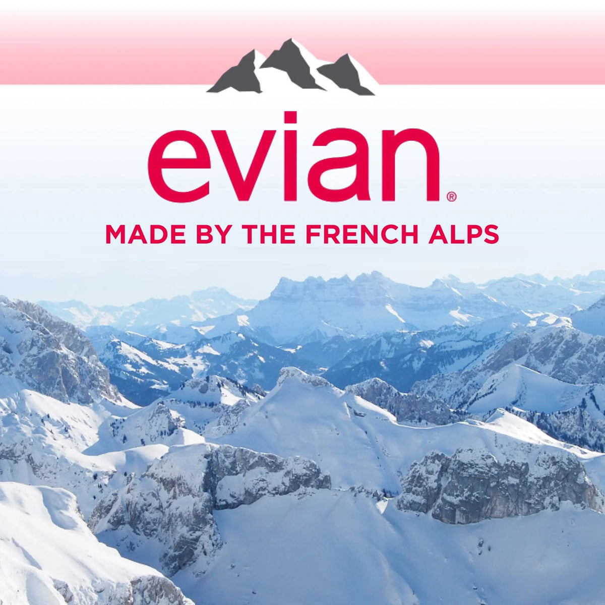 Count Fl Spring 12 Bottles evian Natural Oz, liquid, 25.36