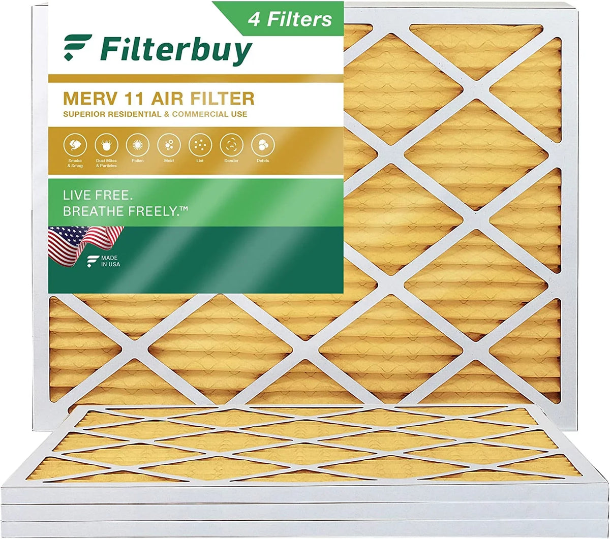 14x18x1 MERV Air Furnace AC Filterbuy Filters 11 Pleated (4-Pack) HVAC