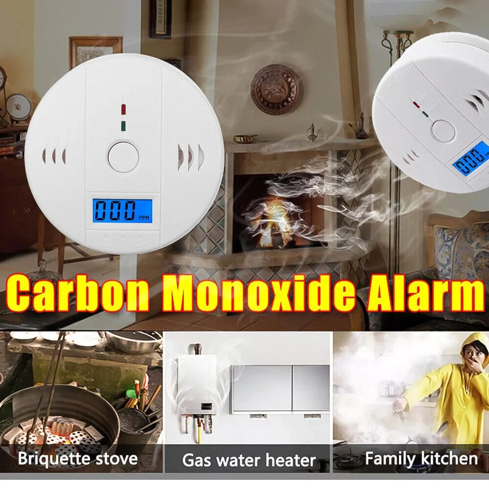 Monoxide Carbon Alarm Battery and Monoxide Carbon Detector, Bedroom for Powered House
