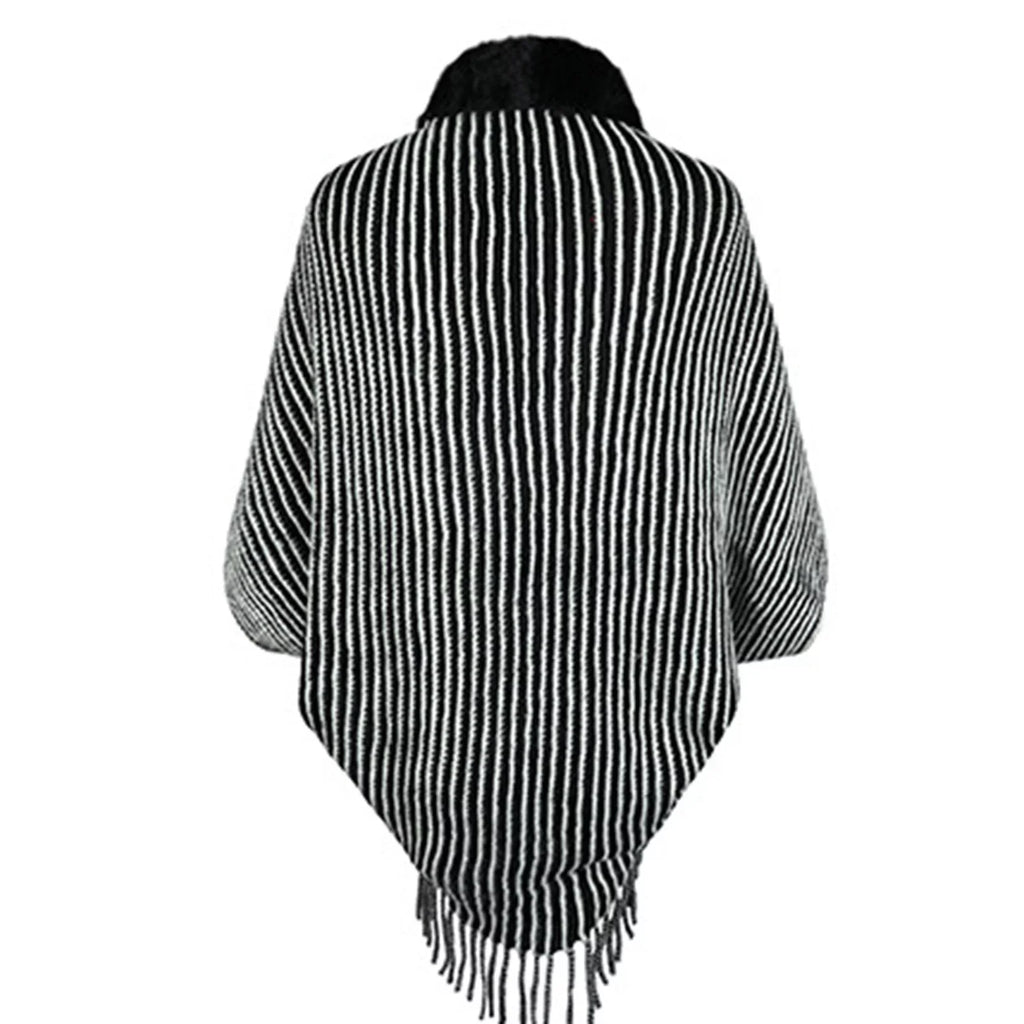 Shawl Womens Collar Women Women Tassel Skirts Sweater Cape Cardigan Summer Striped