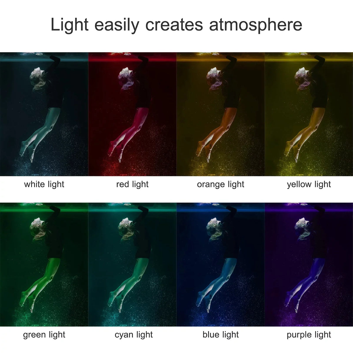 for for Replacement Underwater Video Rechargeable 8 Photography 40M Waterproof CRI95+ RGB SL-20 Dimmable Built-in Battery Snorkeling Modes Diving Video Fill Underwater Tomshoo IPX8